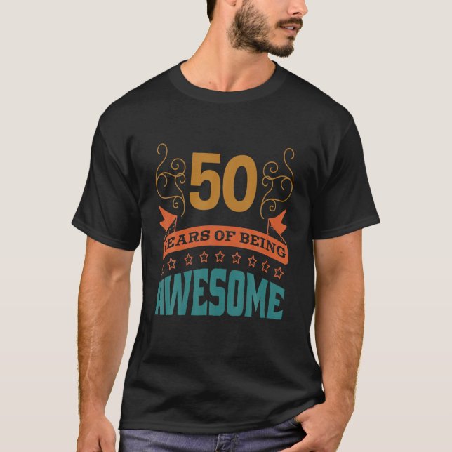 Funny 50Th Birthday B-Day Saying Age 50 Year Joke T-Shirt (Front)
