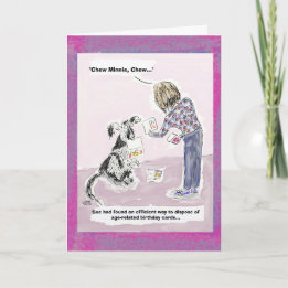 Funny 50th Birthday Cartoon Greeting Card