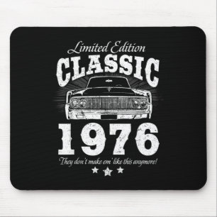 Funny 50th Birthday Clic Vintage Car Men 1976 50 Mouse Pad
