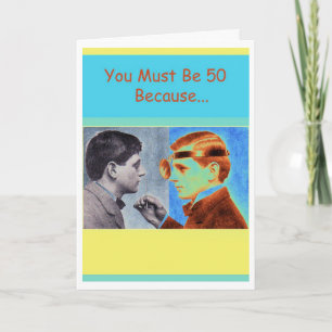 Funny 50th Birthday Colonoscopy with Doctor Card