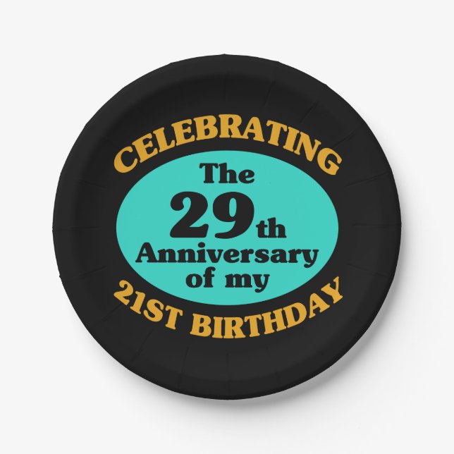 Funny 50th Birthday Gag Gift Paper Plate (Front)