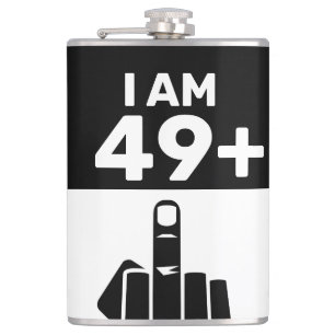 Funny 50th Birthday Gift, 49 Plus one Hip Flask