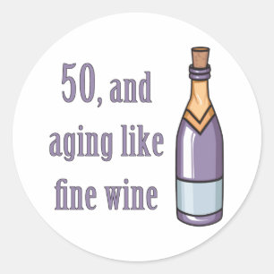 Funny 50th Birthday Gift Ideas Classic Round Sticker
