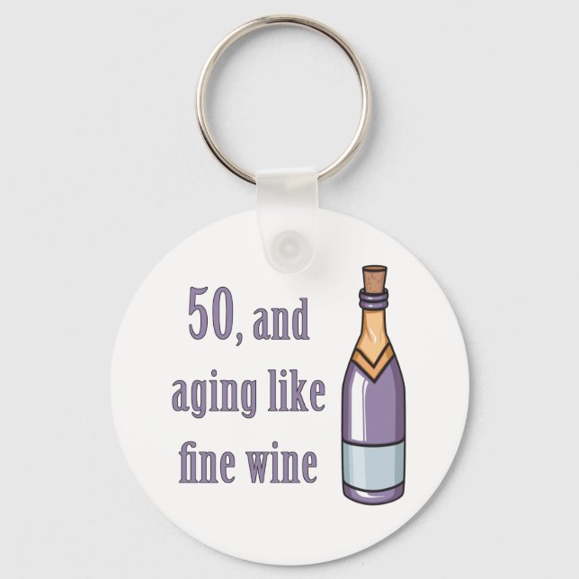 Funny 50th Birthday Gift Ideas Key Ring (Front)