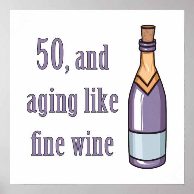 Funny 50th Birthday Gift Ideas Poster (Front)