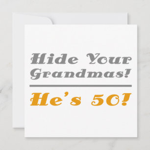 Funny 50th Birthday Gifts For Him Card