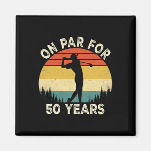 Funny 50th Birthday Golf Golfer 50 Year Old Golf B Magnet