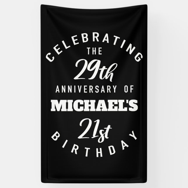 Funny 50th Birthday Personalised Banner (Vertical)