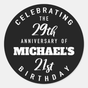 Funny 50th Birthday Personalised Classic Round Sticker