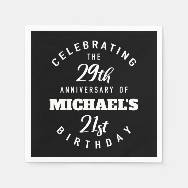 Funny 50th Birthday Personalised Napkin (Front)