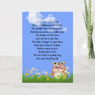 Funny 50th Birthday Poem Card