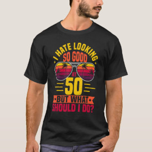 Funny 50th Birthday Saying Age 50 Year Old Dad Mum T-Shirt