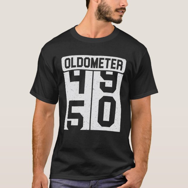 Funny 50Th Birthday Tee 50 Years Old Oldometer Des (Front)