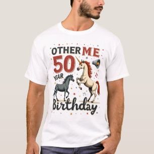 Funny 50th Birthday Unicorn Horse Vintage Graphic T-Shirt