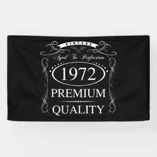 Funny 50th Birthday Vintage 1972 Banner