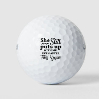 Funny 50th Wedding Anniversary Golf Balls