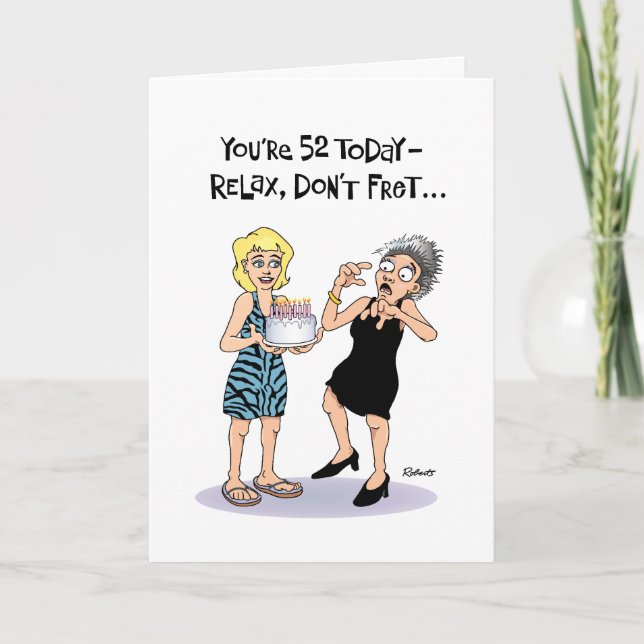 Funny 52nd Birthday Card (Front)