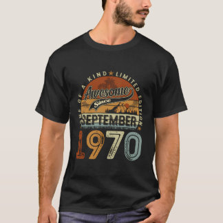 Funny 53 Year Old September 1970 Vintage 53Rd Birt T-Shirt