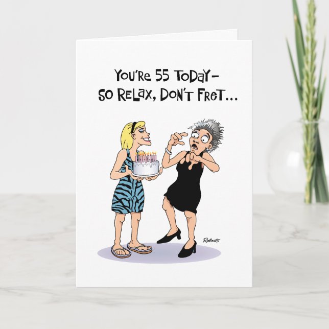 Funny 55th Birthday Card (Front)