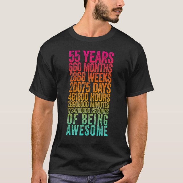 Funny 55th Birthday Shirt Old Metre Funny 55 Year  (Front)