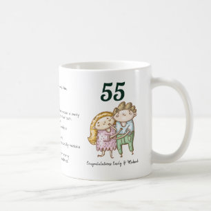 FUNNY 55th Wedding Anniversary Personalised Coffee Mug