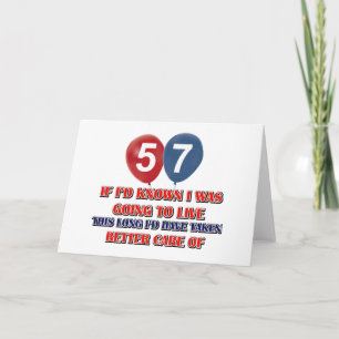 Funny 57 year old birthday card