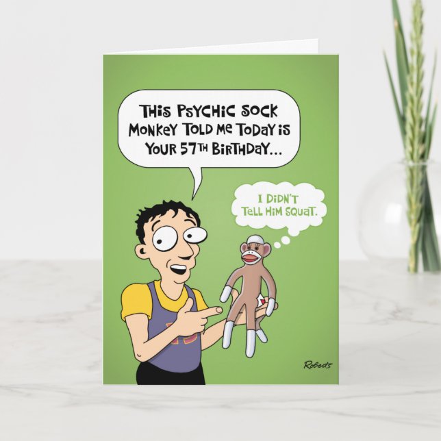 Funny 57th Birthday Card (Front)