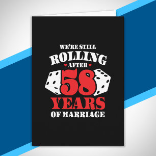 Funny 58th Anniversary Couples Married 58 Years Card