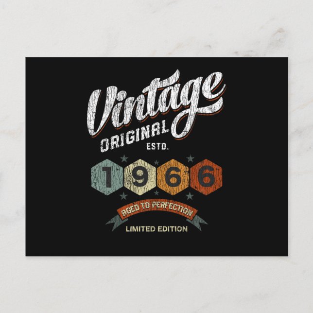 Funny 59 Year Old 1966 Vintage 59th Birthday Gift Postcard (Front)