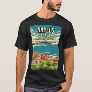Funny 5 Star Napels Italian Minimal Travel Poster T-Shirt