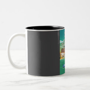 Funny 5 Star Sicily Review Humourous Quirky Travel Two-Tone Coffee Mug
