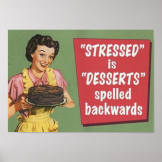 funny 60's style women poster