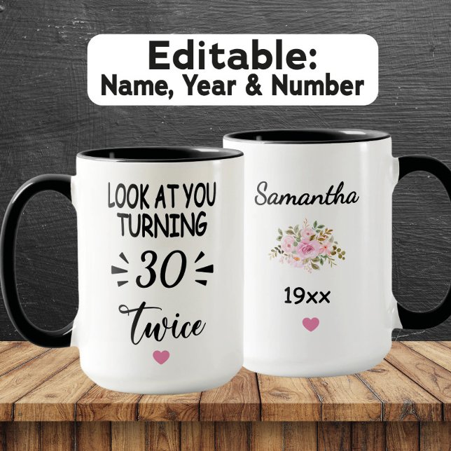 Funny 60th Birthday – Custom Name & Birth Year Mug (Creator Uploaded)