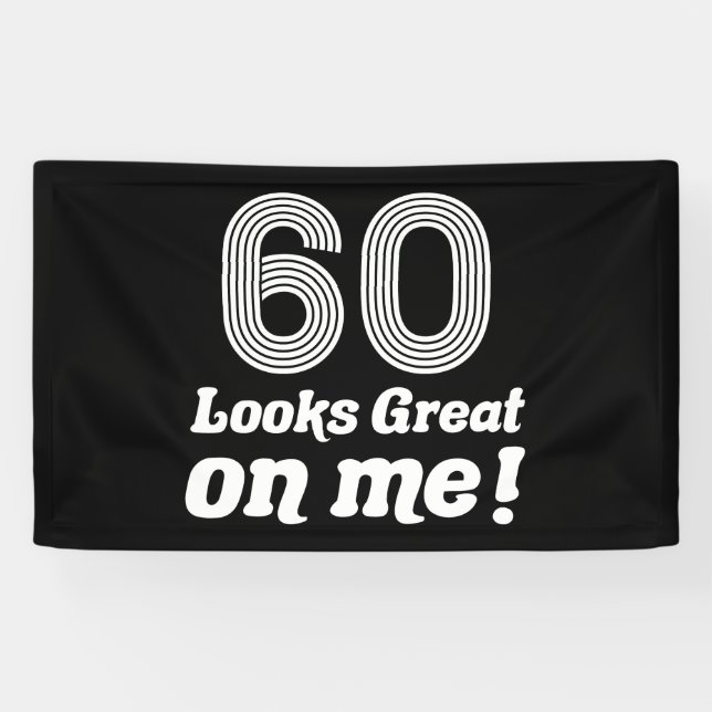 Funny 60th Birthday For Her Banner (Horizontal)