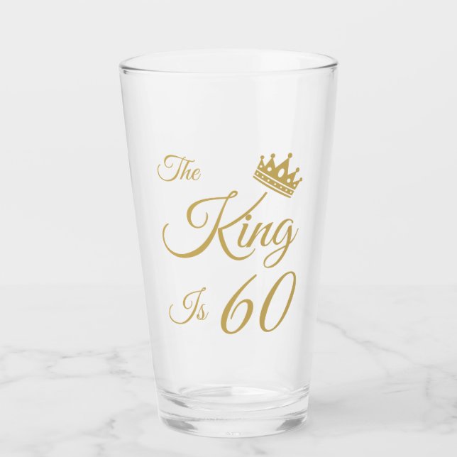 Funny 60th Birthday For Men Glass (Front)