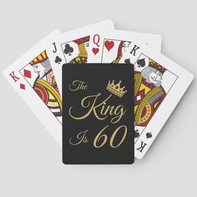 Funny 60th Birthday For Men Playing Cards (Back)