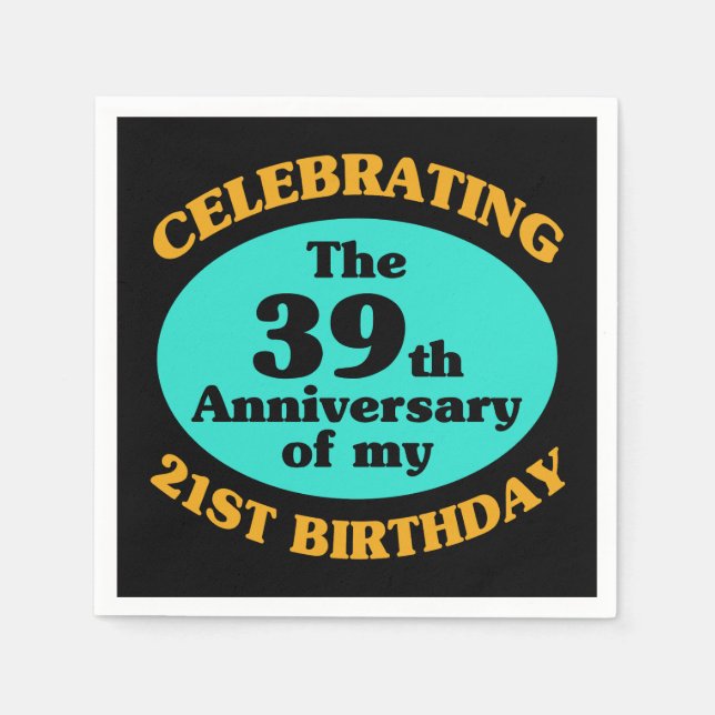Funny 60th Birthday Gag Gift Napkin (Front)