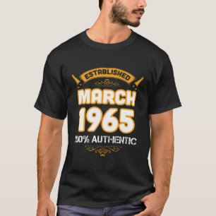 Funny 60th Birthday Gift Established March 1960 Sh T-Shirt
