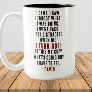 Funny 60th Birthday Hilarious Old Age Joke Custom Two-Tone Coffee Mug