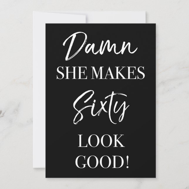 Funny 60th Birthday Party Invitation (Front)