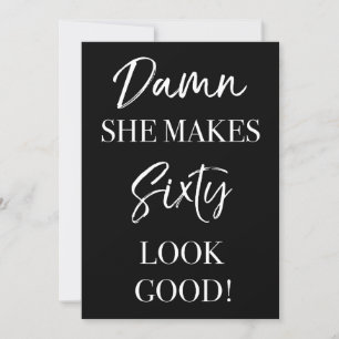 Funny 60th Birthday Party Invitation