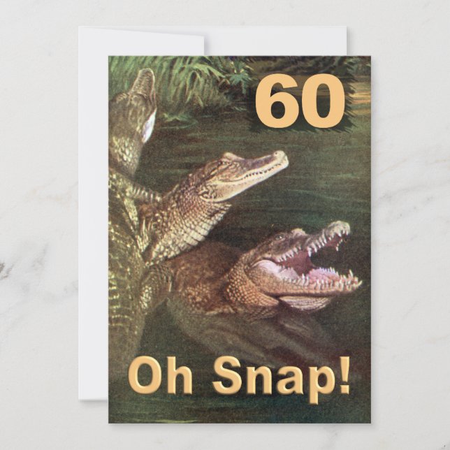 Funny 60th Birthday Party Invitations (Front)