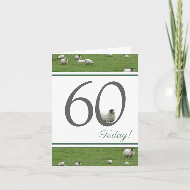 Funny 60th birthday sheep card (Front)