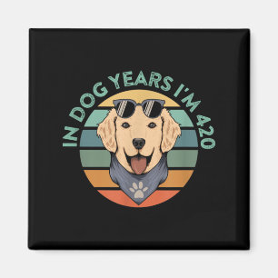 Funny 60th Birthday Weed Quote In Dog Years Men Magnet