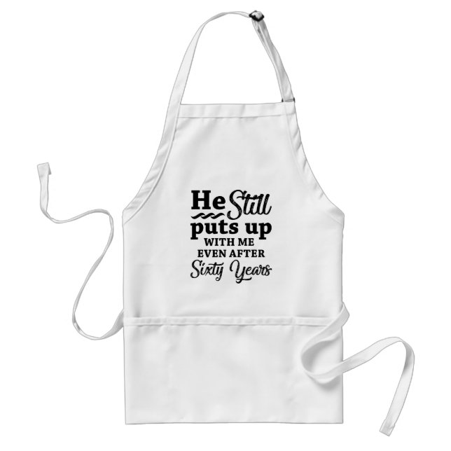 Funny 60th Wedding Anniversary Standard Apron (Front)