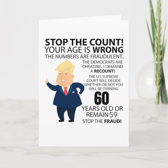 Funny 60th Year Birthday Present Happy Birth year Card (Front)