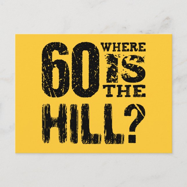 Funny 60th Year Birthday Save the Date V03D Announcement Postcard (Front)