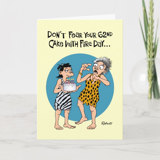 Funny 62nd Birthday Card (Front)