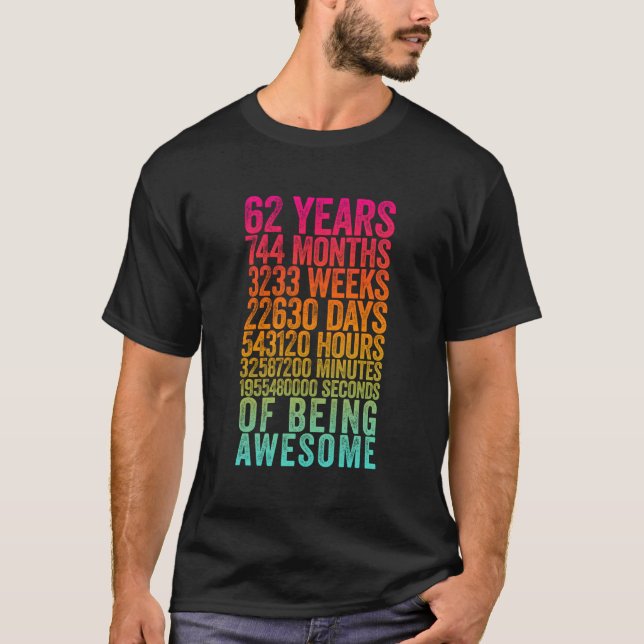 Funny 62Nd Birthday Shirt Old Metre Funny 62 Year  (Front)