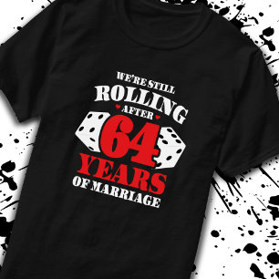 Funny 64th Anniversary Couples Married 64 Years T-Shirt